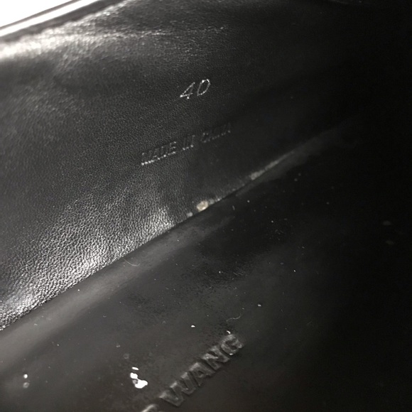 ALEXANDER WANG “Dillon” Twist Lock Leather Platform Creeper Black Gloss Leather - Picture 6 of 14